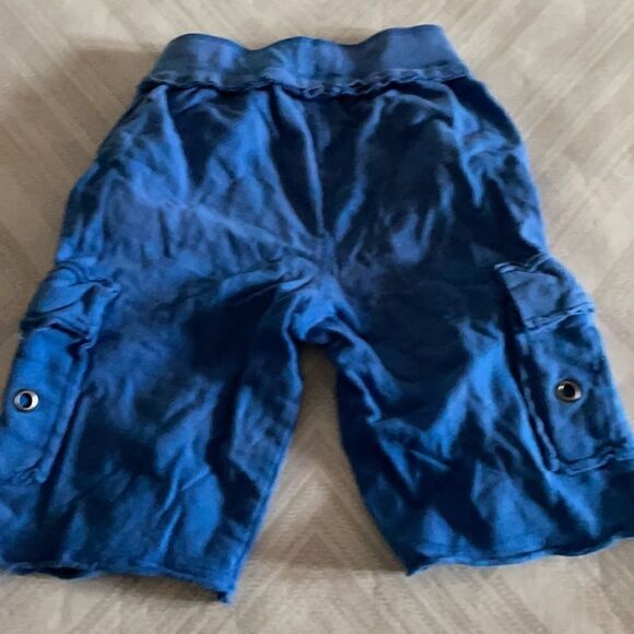 Mish Boys Blue Cargo Sweat Drawstring Shorts - Picture 5 of 6